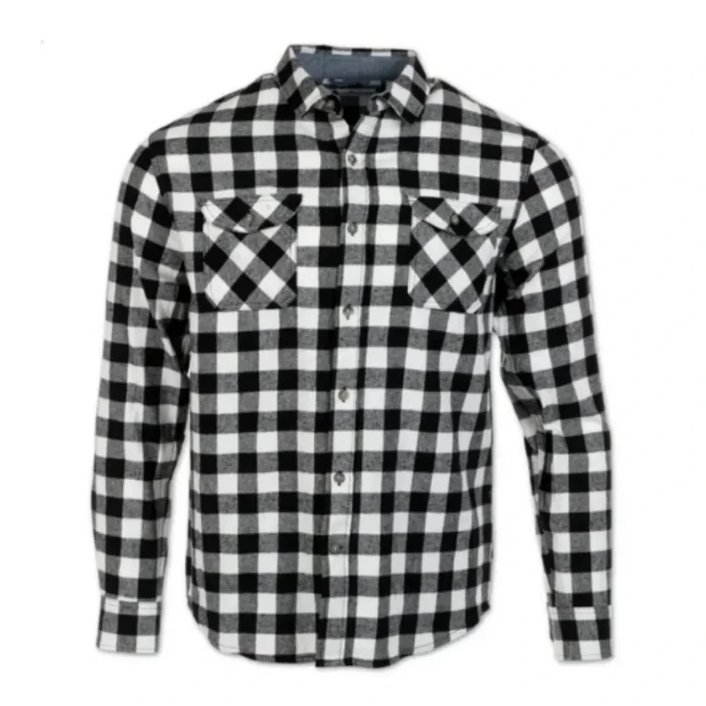 TALLWOODS | NWT Vintage-Style Button Up Flannel in Black & White sz S - Picture 7 of 8